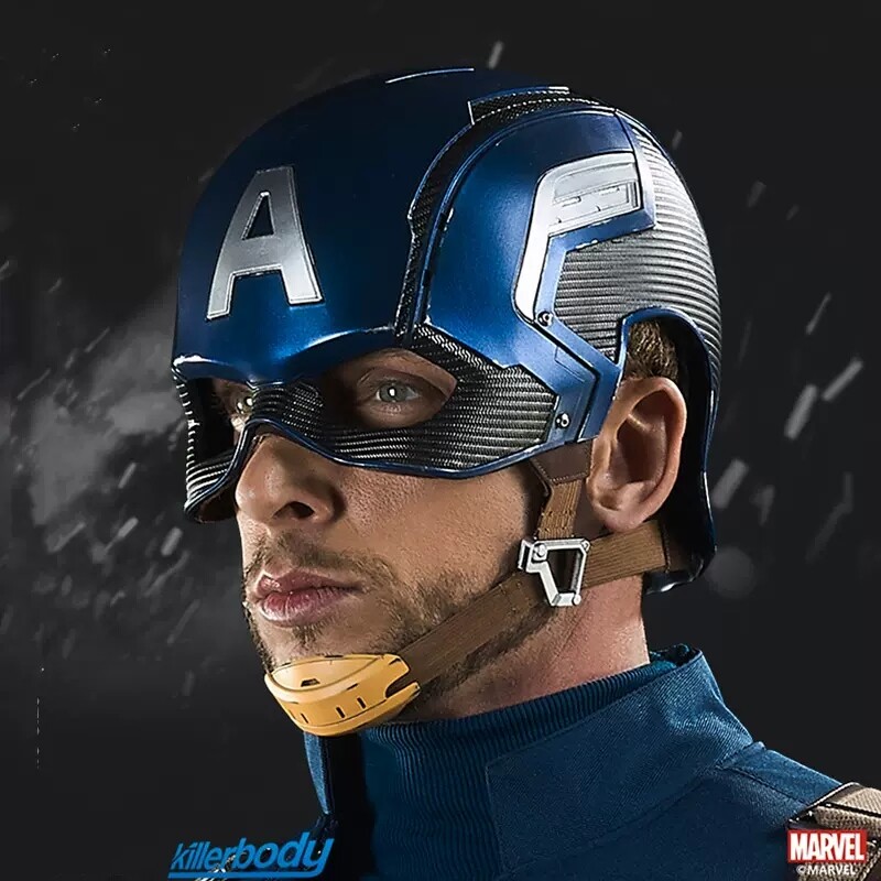 Killerbody Captain America Helmets Mask 1/1 Mask Marvel Avengers Toys Xmas Gifts