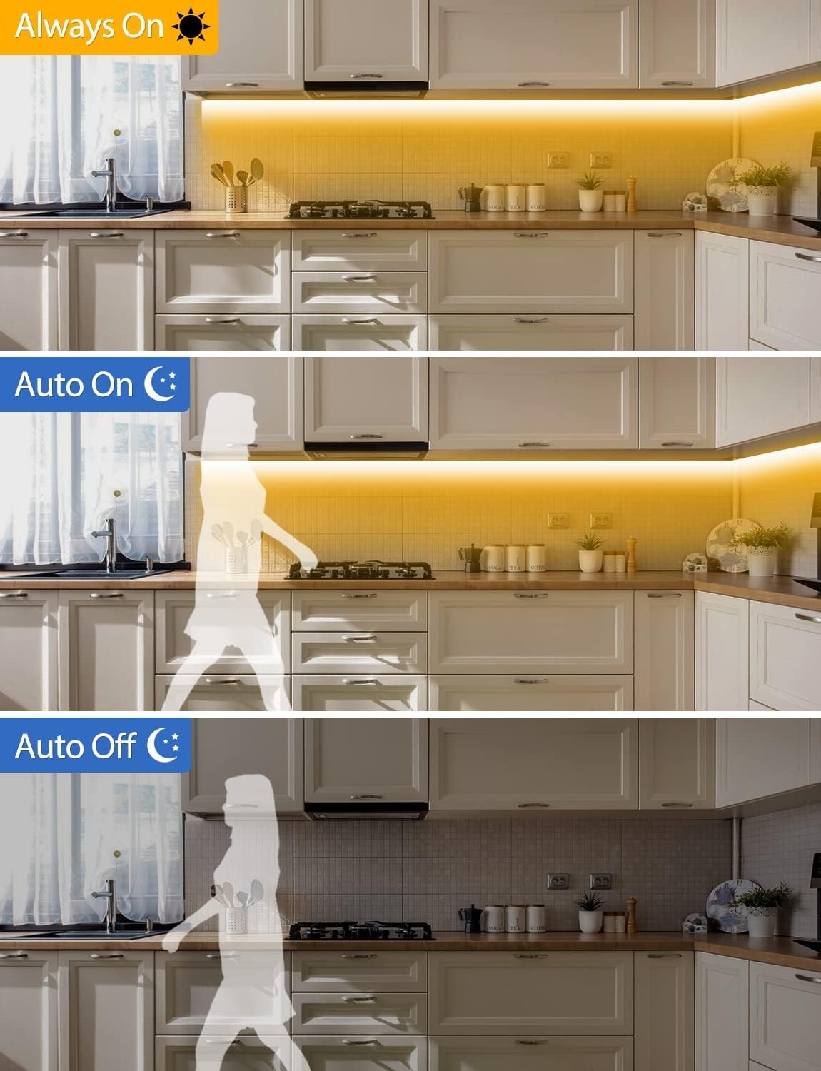 Motion Sensor Light Indoor Under Bed Lights Under Cabinet Lights, Motion Activat