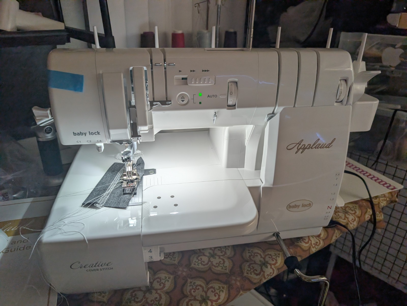 Baby Lock Applaud Electronic Serger Creative Top Cover Stitch, Portable