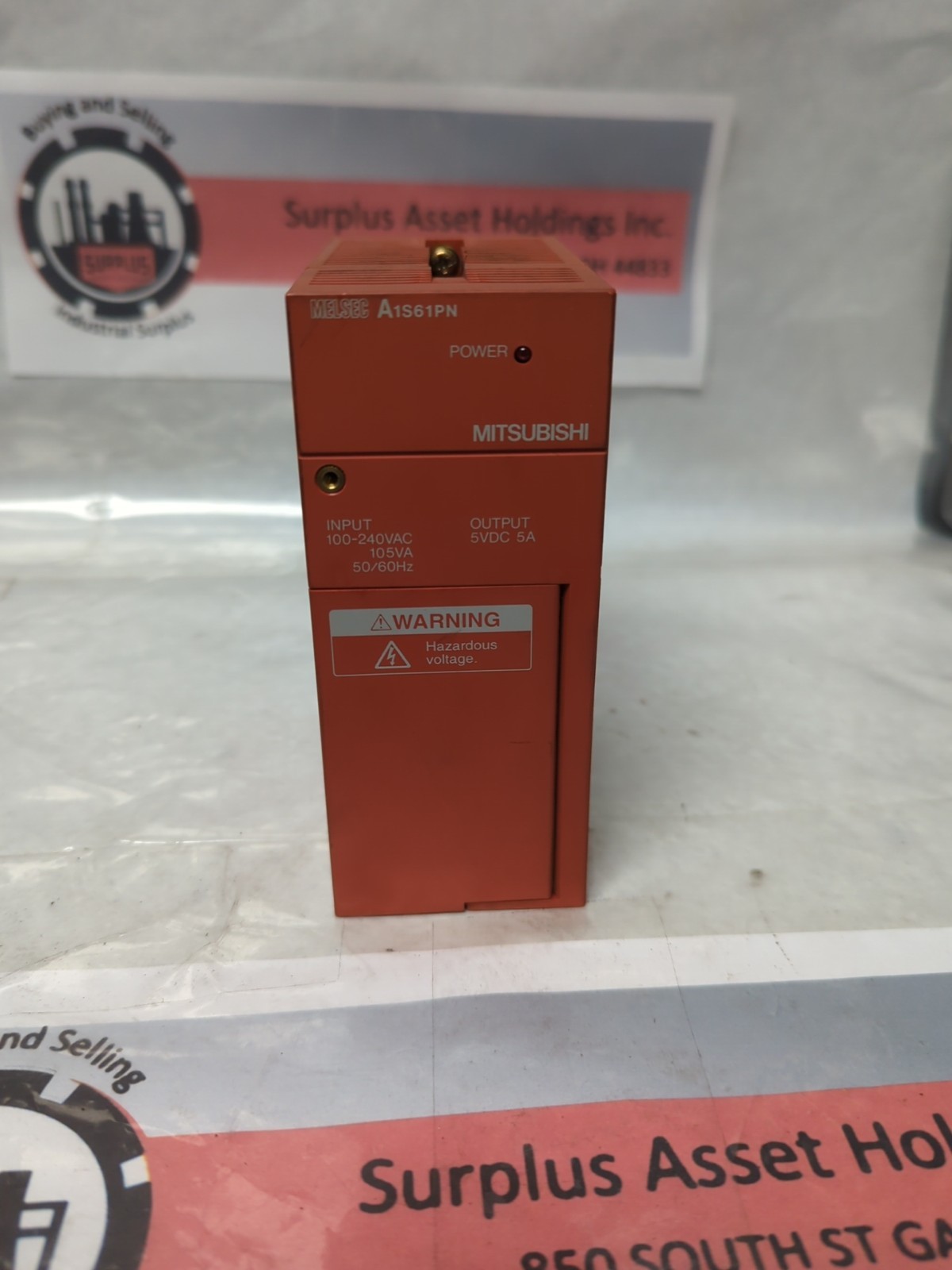 MITSUBISHI,A1S61PN,POWER SUPPLY UNIT 100-240VAC PRE-OWNED