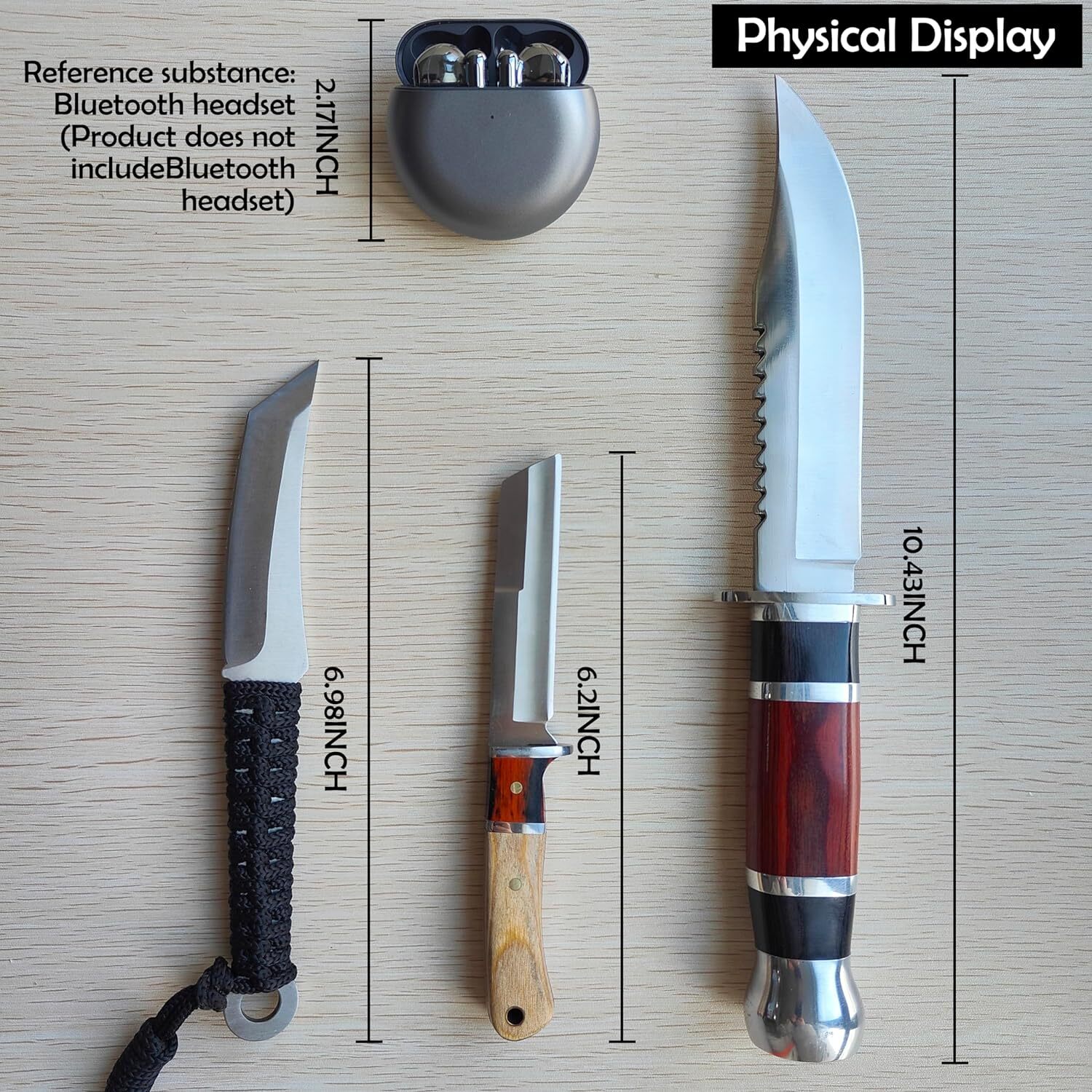 3-Piece Pocket Knife Set Outdoor,Hunting,Fishing,Camping Defense Gear (Type-4)