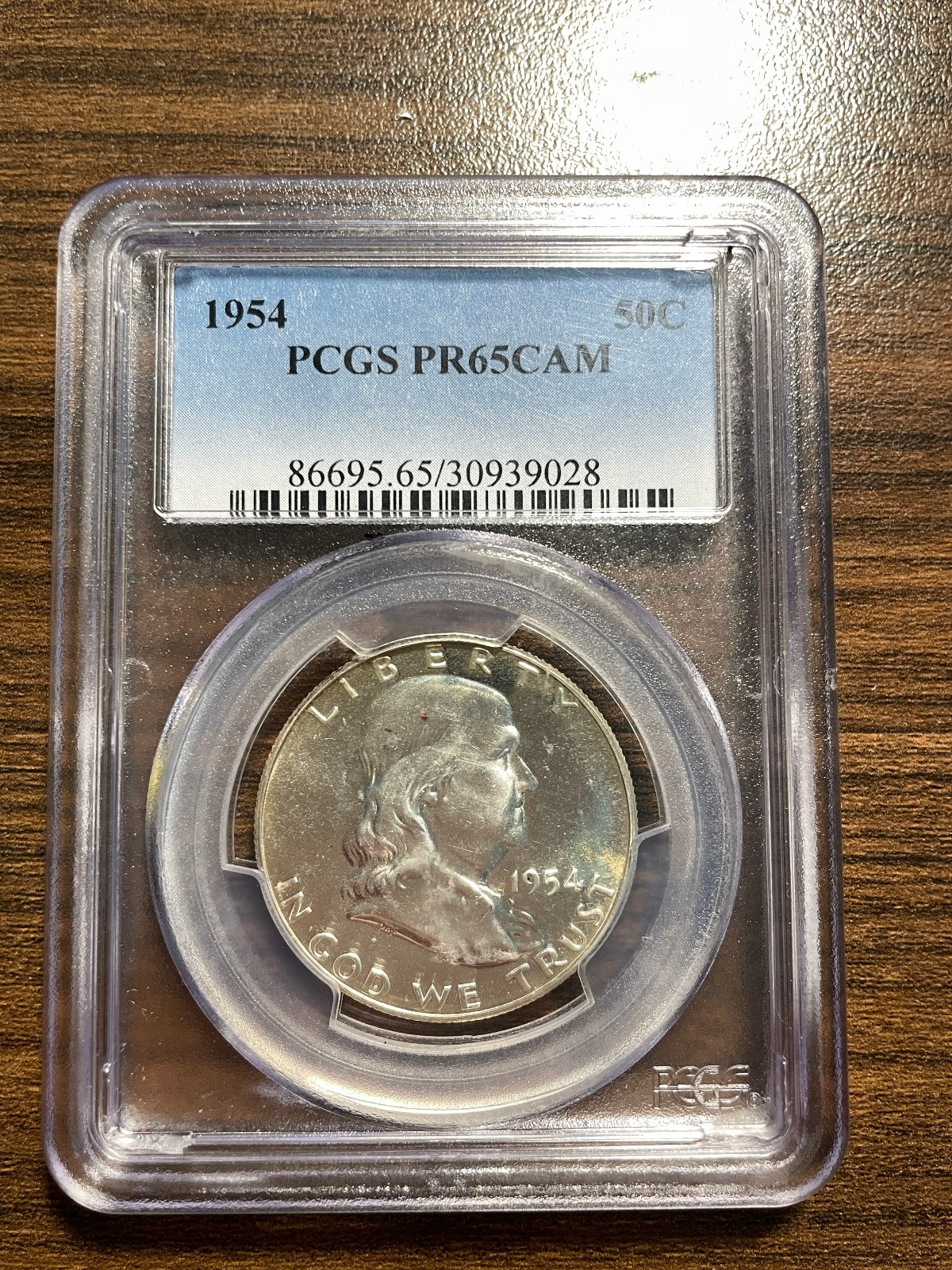 1954-P Franklin Silver Half Dollar 50C PCGS PROOF 65 PF 65 PR 65 CAMEO (CAM)