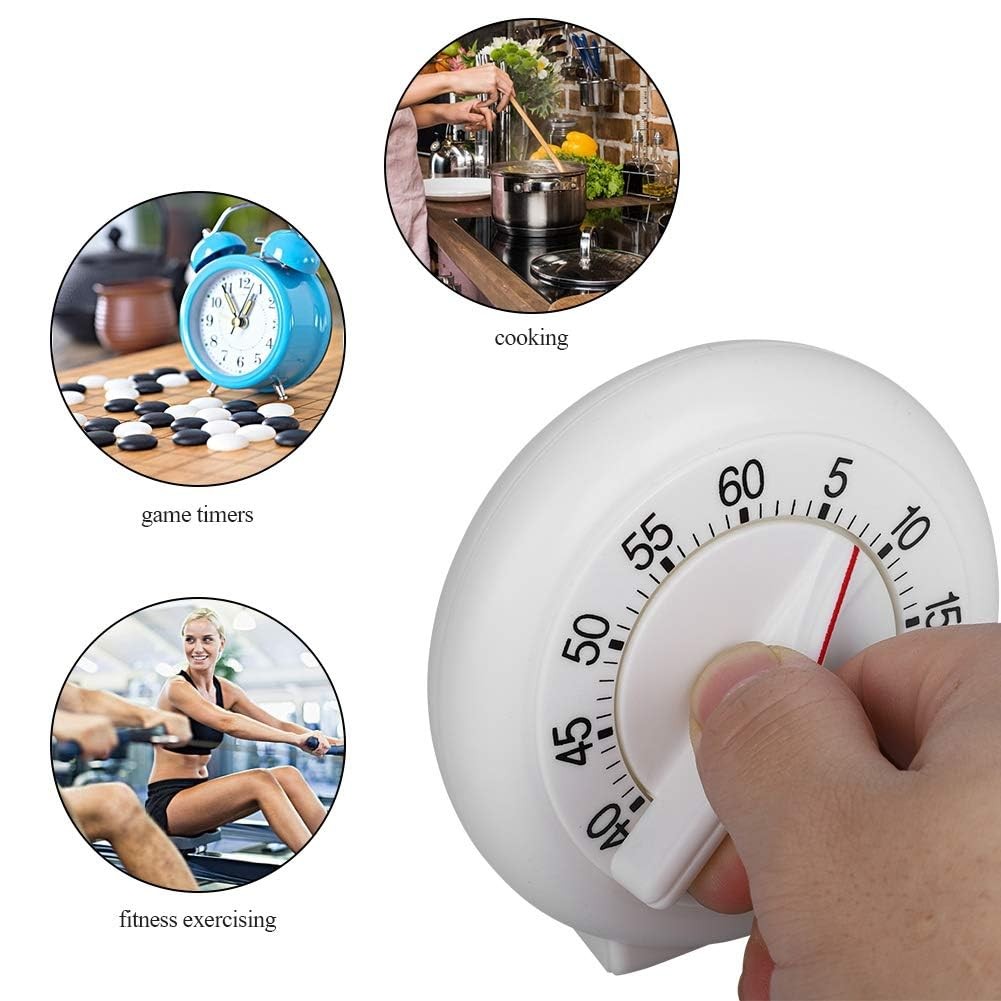 2 Pcs Kitchen Timers for Cooking, 60 Minutes Kitchen Timer Manual Countdown T...