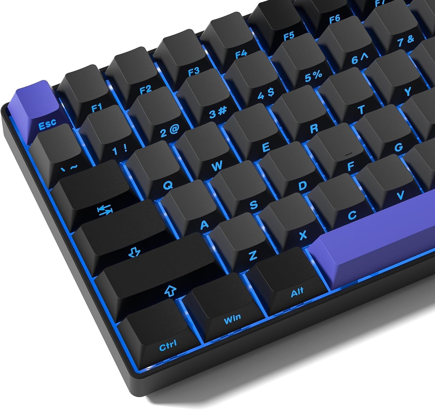 Shine Through Double Shot PBT Keycaps Set, Cherry Profile Custom Keycaps 60 6...