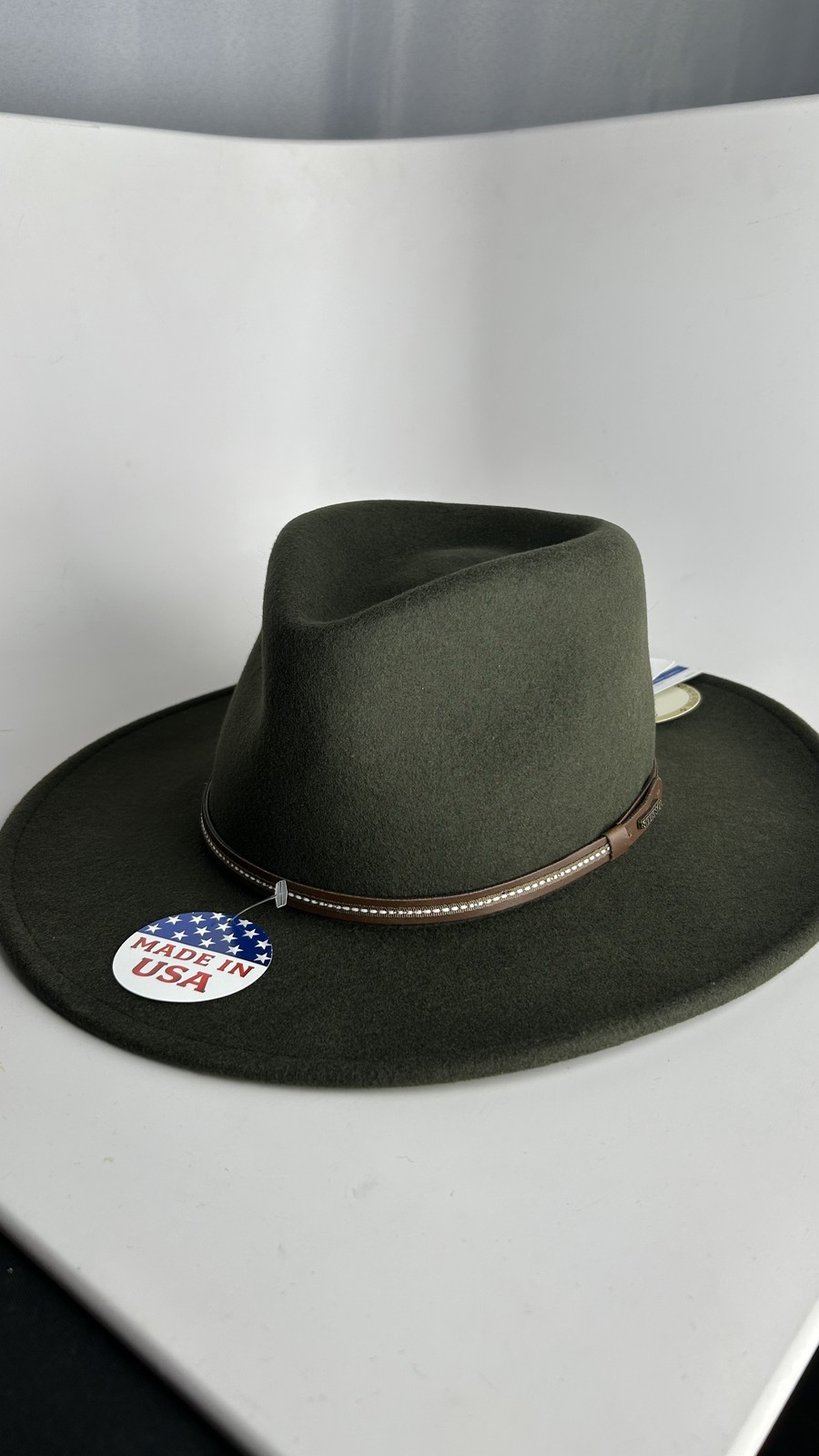 Stetson Mens Gallatin Crushable Wool Hat - Sage - M