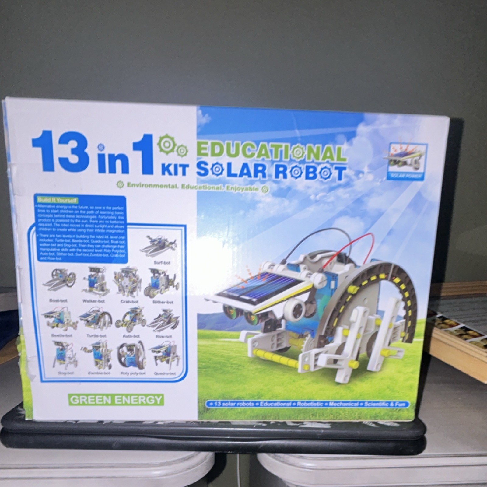 BottlesBoom 13 in 1 Educational Solar Robot Kit Green Energy Ages 10+