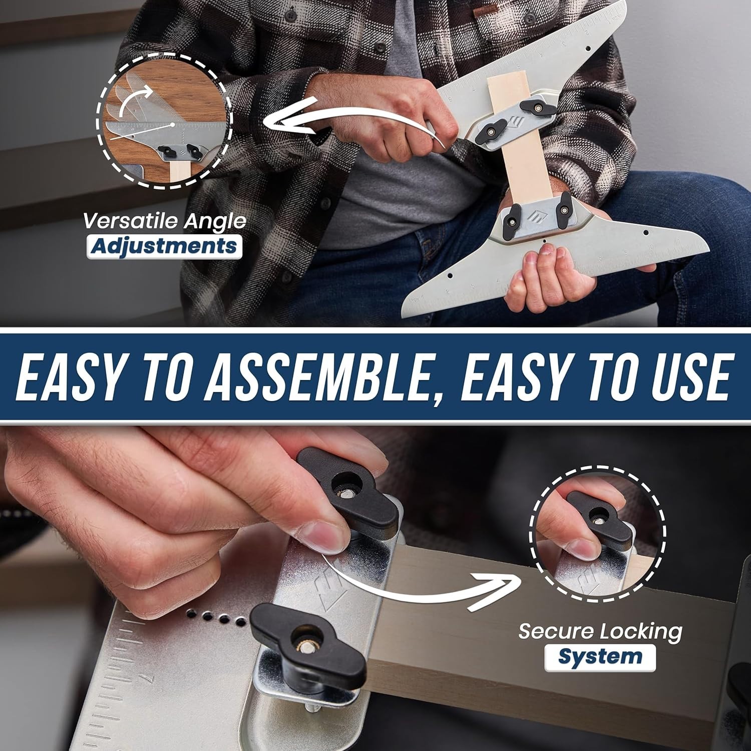Solid Metal Stair Jig with Extendable Design for Accurate Tread and Riser Sizing