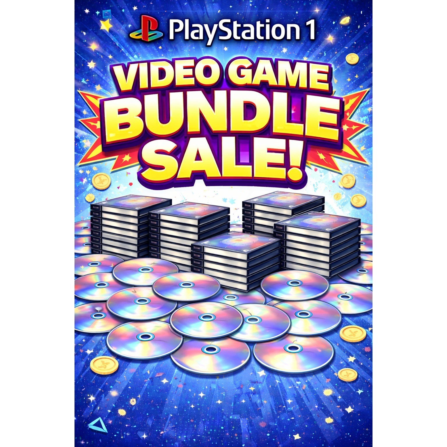 Playstation 1 Video Game Bundle
