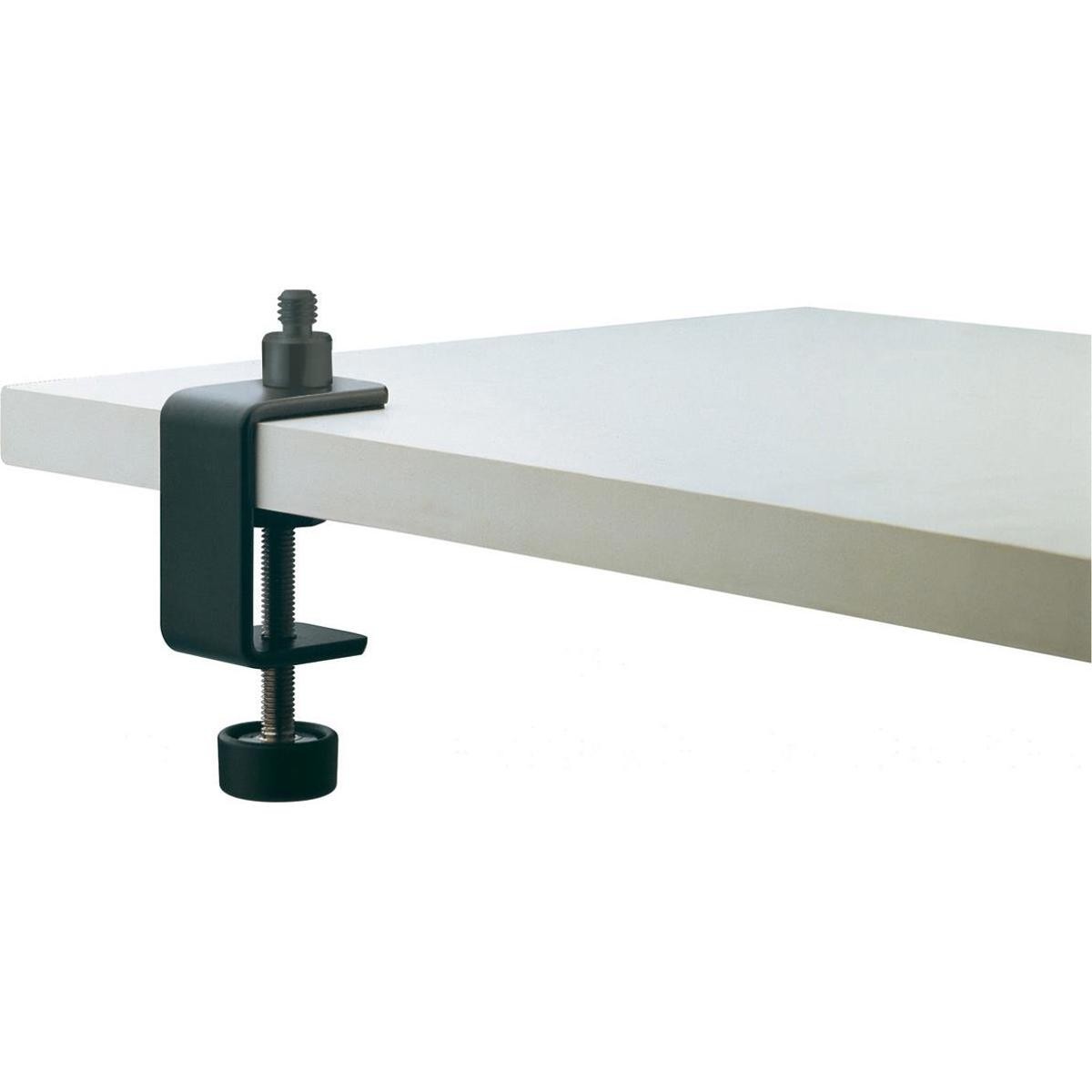 K&M 237 Table Clamp for Goosenecks, 5/8" Threaded Bolt, Black