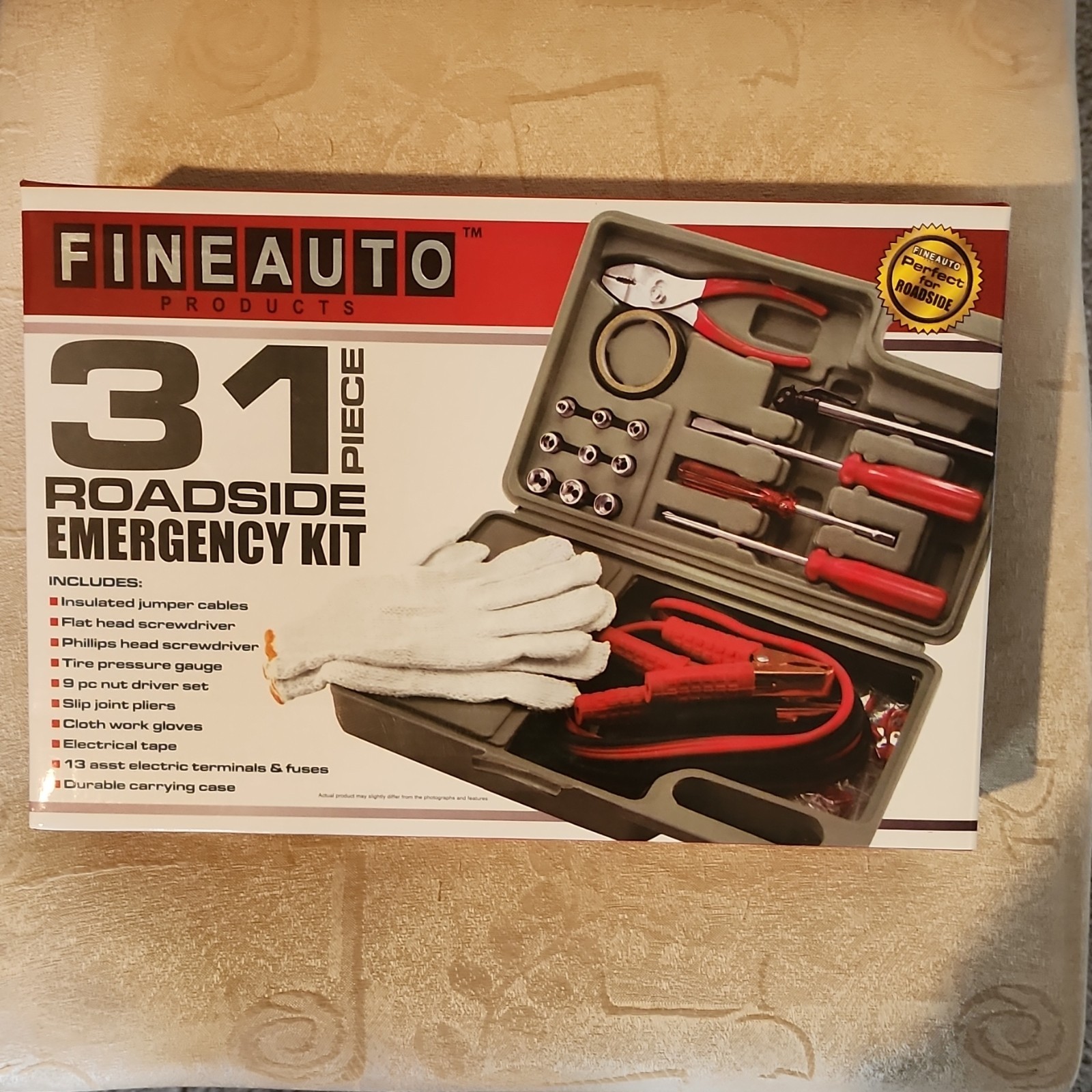 Fine Auto Products 31 Piece Roadside Emergency Kit