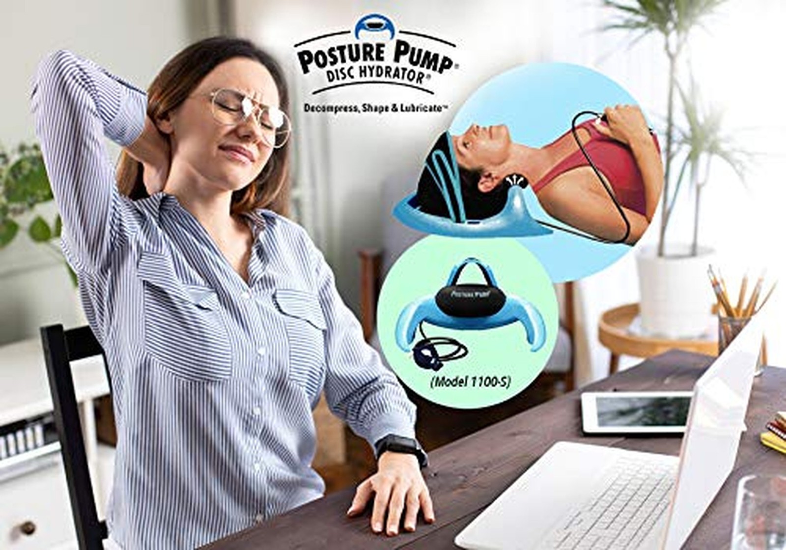 Posture Pump® Neck Exercising Cervical Spine Hydrator Pump Cervical Tractio