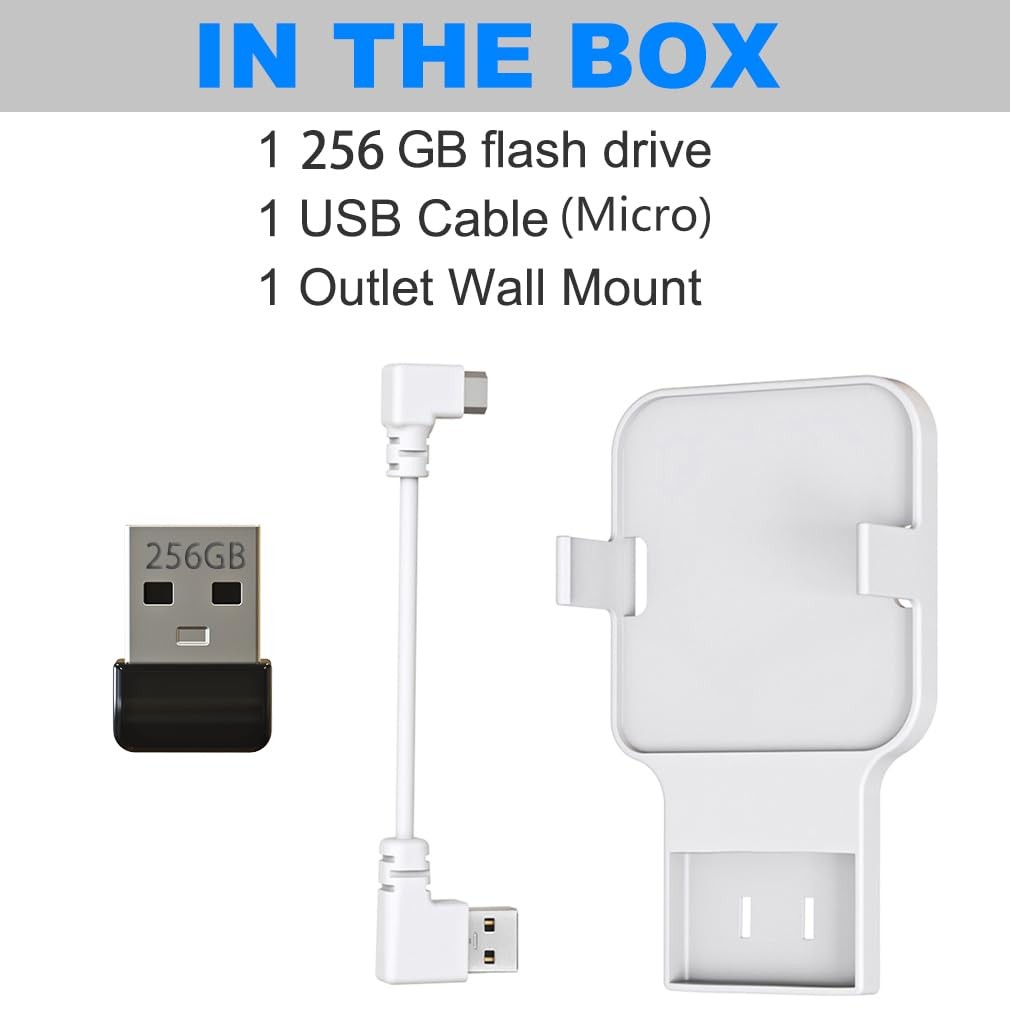 256GB USB Flash Drive with Wall Mount for Blink Security System - Space-Saving