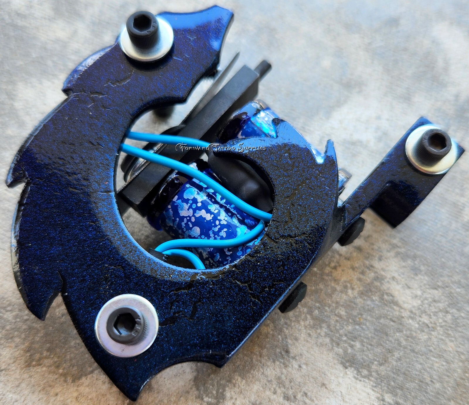 Handmade Blue Galaxy Dragon Shader Tattoo Machine with Blue Shimmer Coils USA