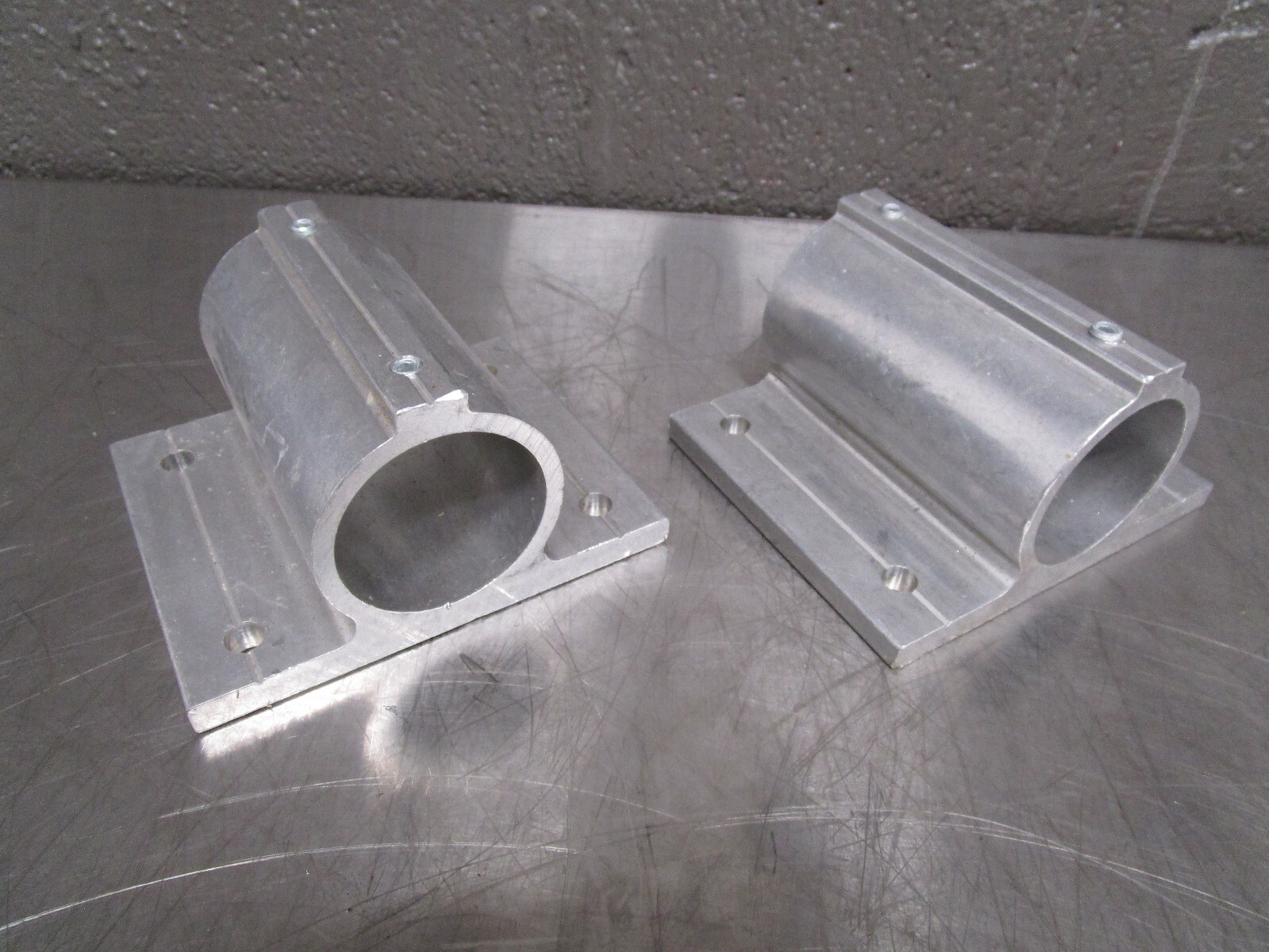 2 New Hollaender Speed Rail Extra Heavy-Duty Wall Flange Aluminum 2" IPS