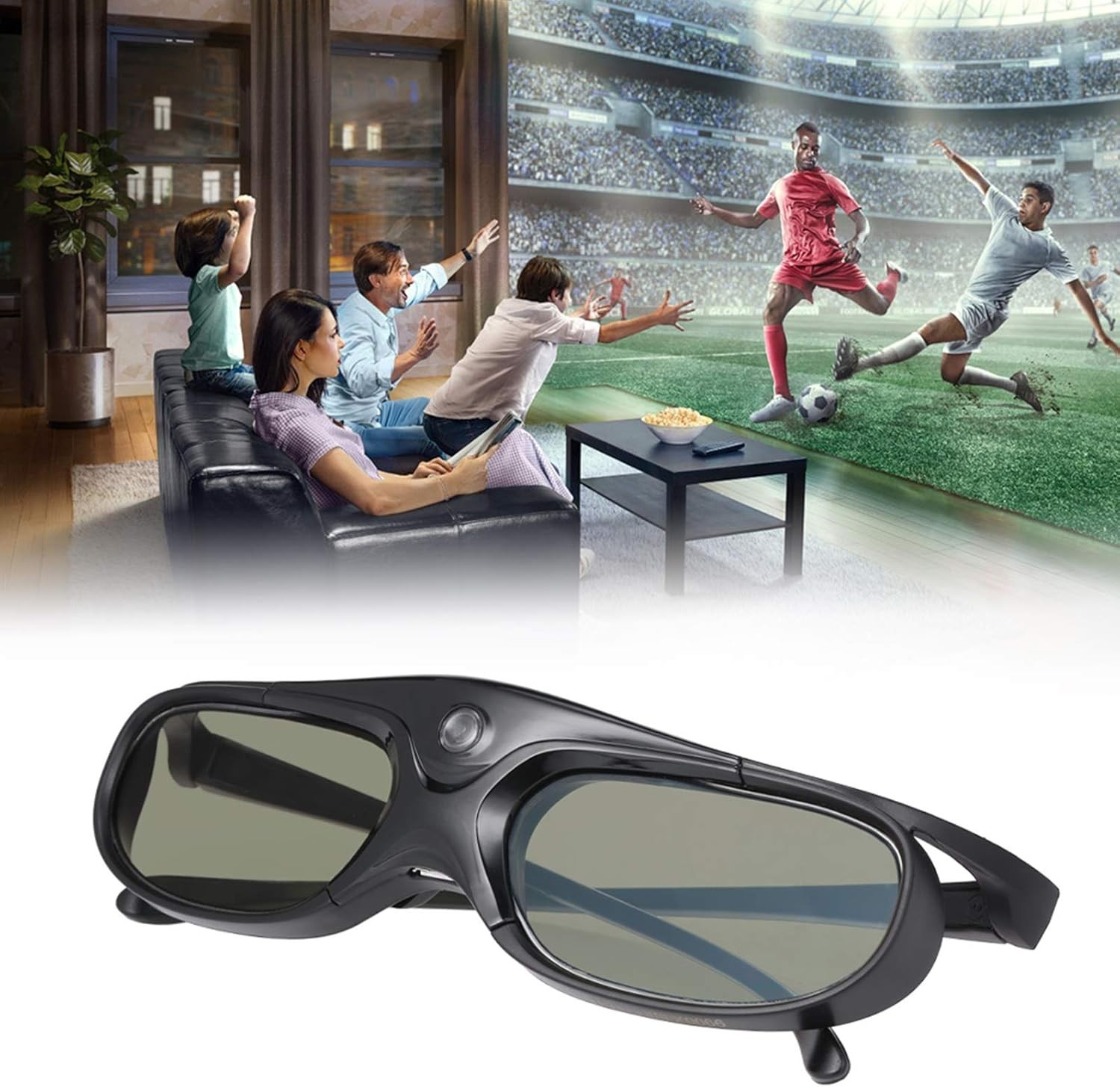 3D Glasses GL2100 Black with 3D Visuals for Enhanced Viewing Experience