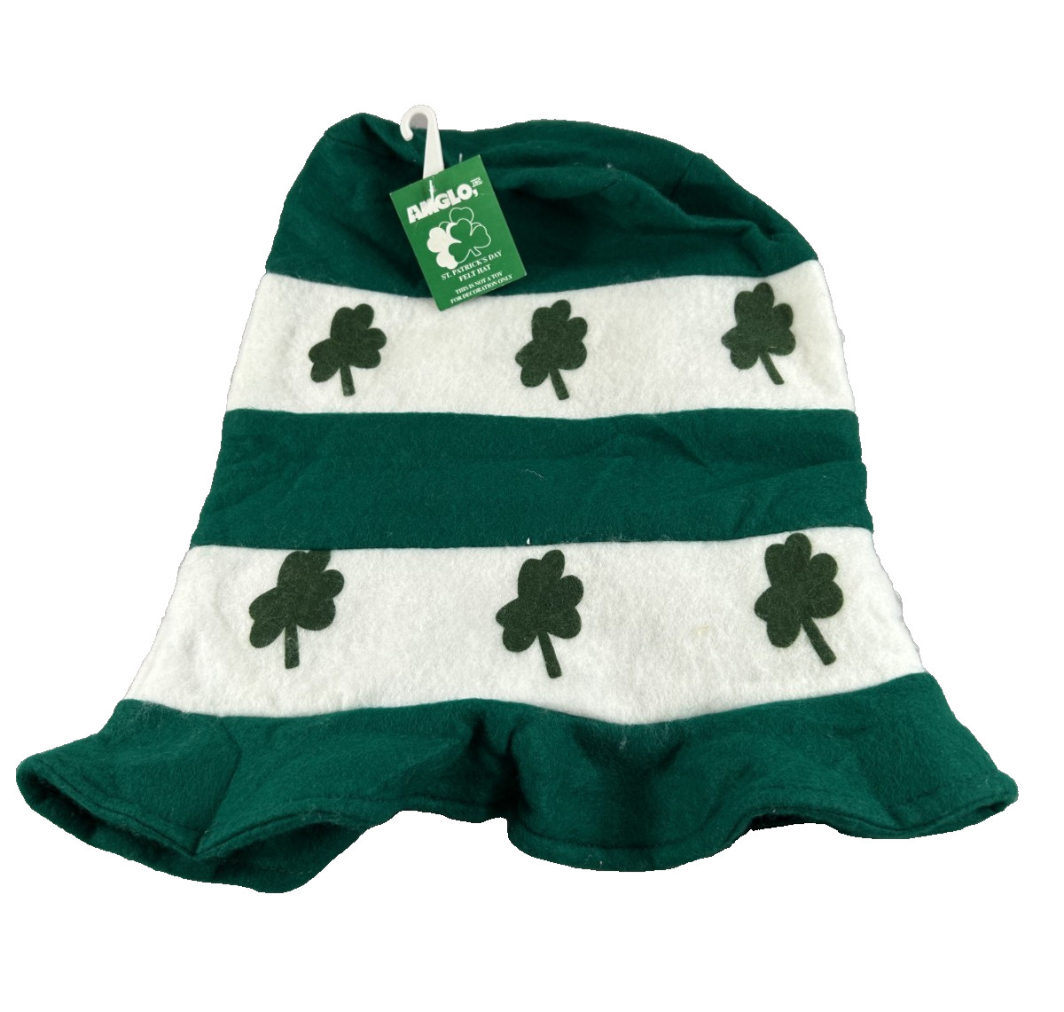 Saint Patrick's Day St.Patty’s Stocking Hat Cap Green Shades White with Clovers