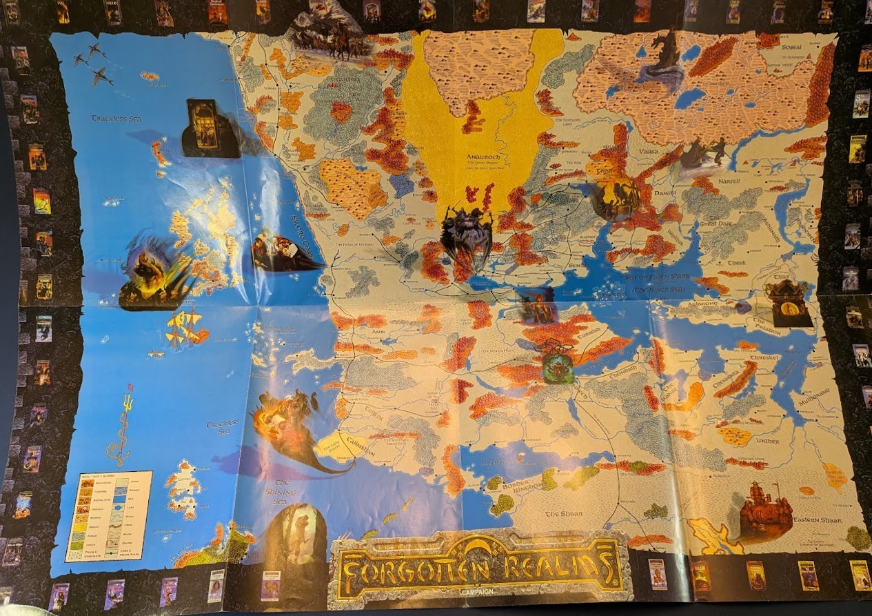 Forgotten Realms Campaign - Conspectus Map / Poster / Booklet TSR 1996
