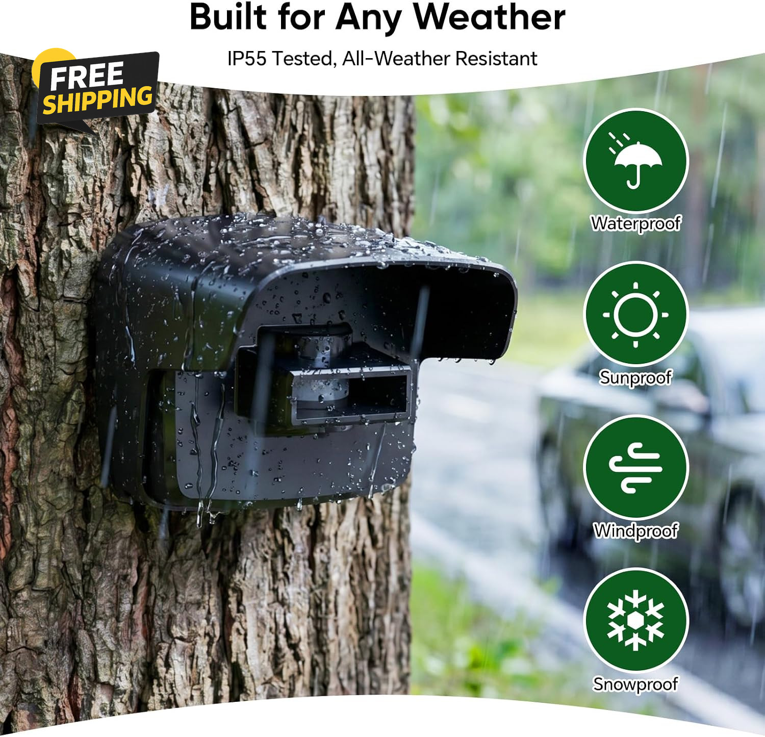 Wireless Driveway Alarm Motion Sensor 600FT Range 58 Chimes Weatherproof