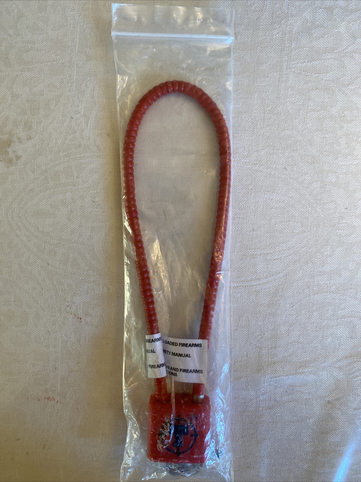 Red T Firearm Handgun Rifle Shotgun Gun Safety Cable Lock 15" New