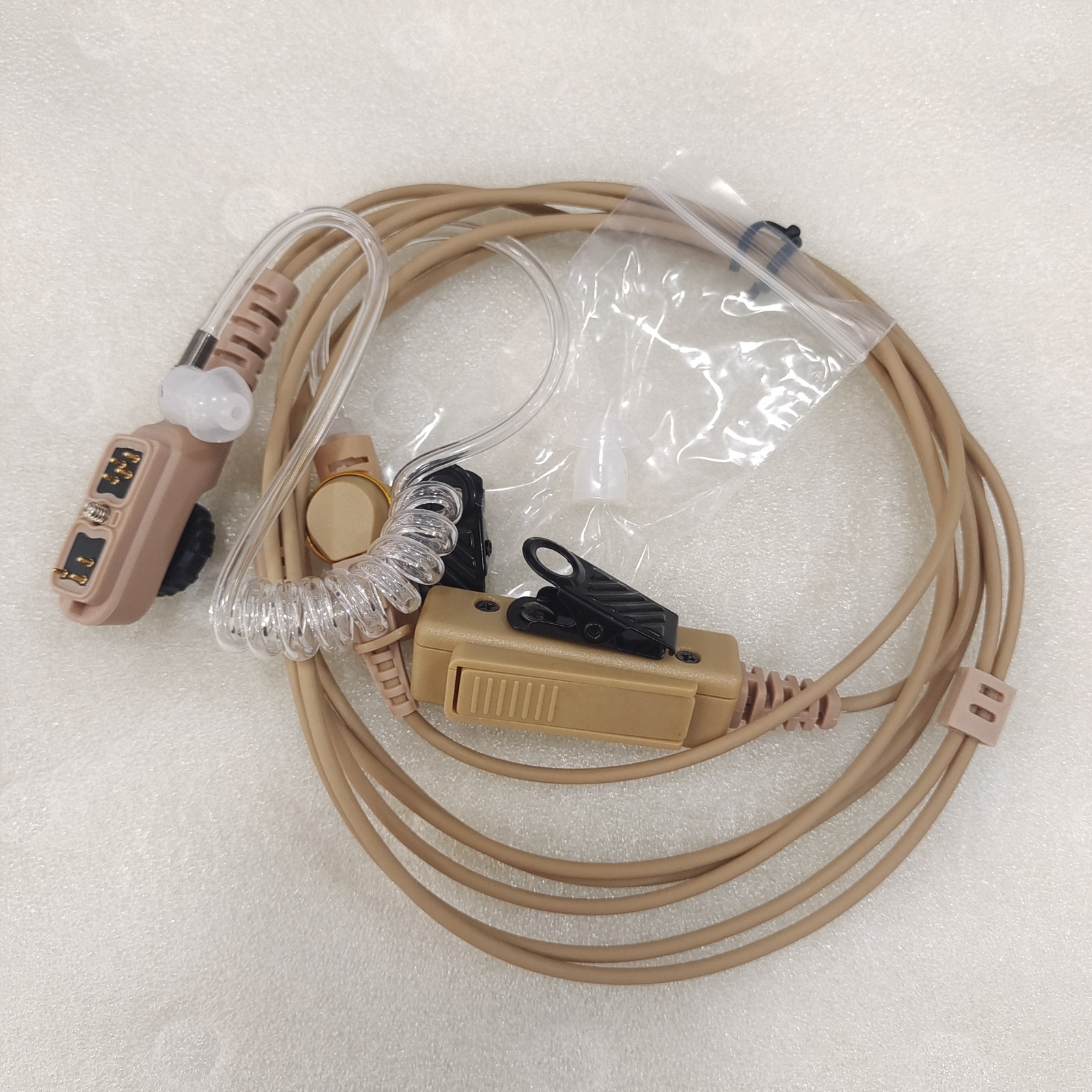 Skin PTT Surveillance In-ear Earpiece Compatible With HYT DP-780 Two Way Radio