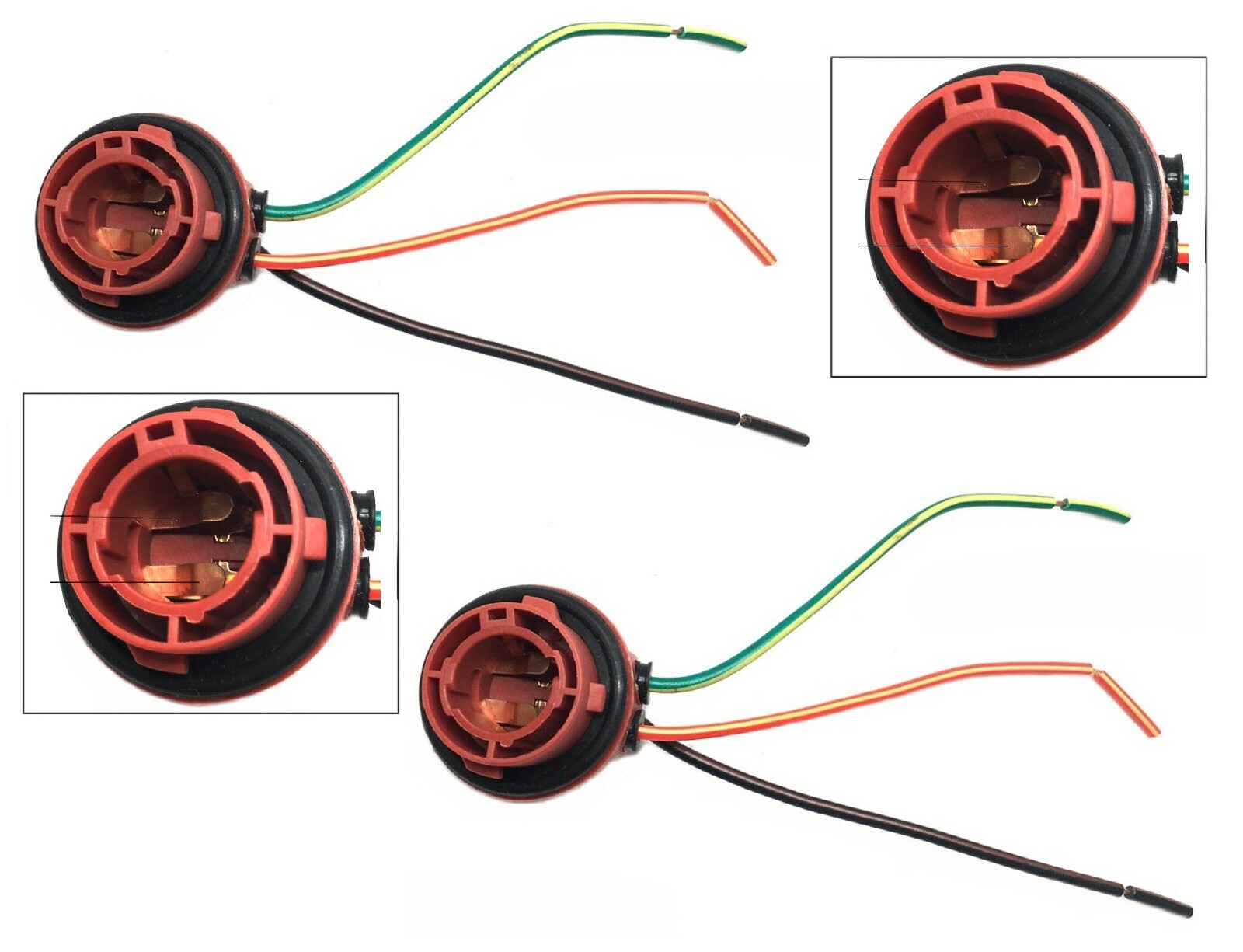 Universal Pigtail Wire Female Socket 1157 S Two Harness Stop Brake Repair Plug