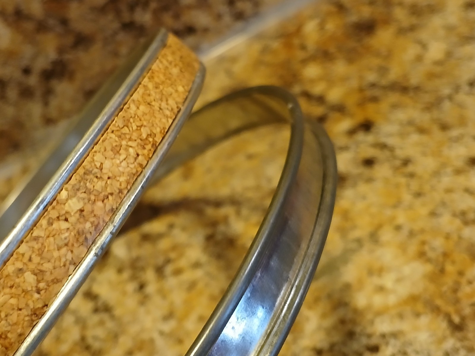 VTG Embroidery Hoops 6" Round Metal / Cork-Lined / Spring Tension / Set of 2 USA