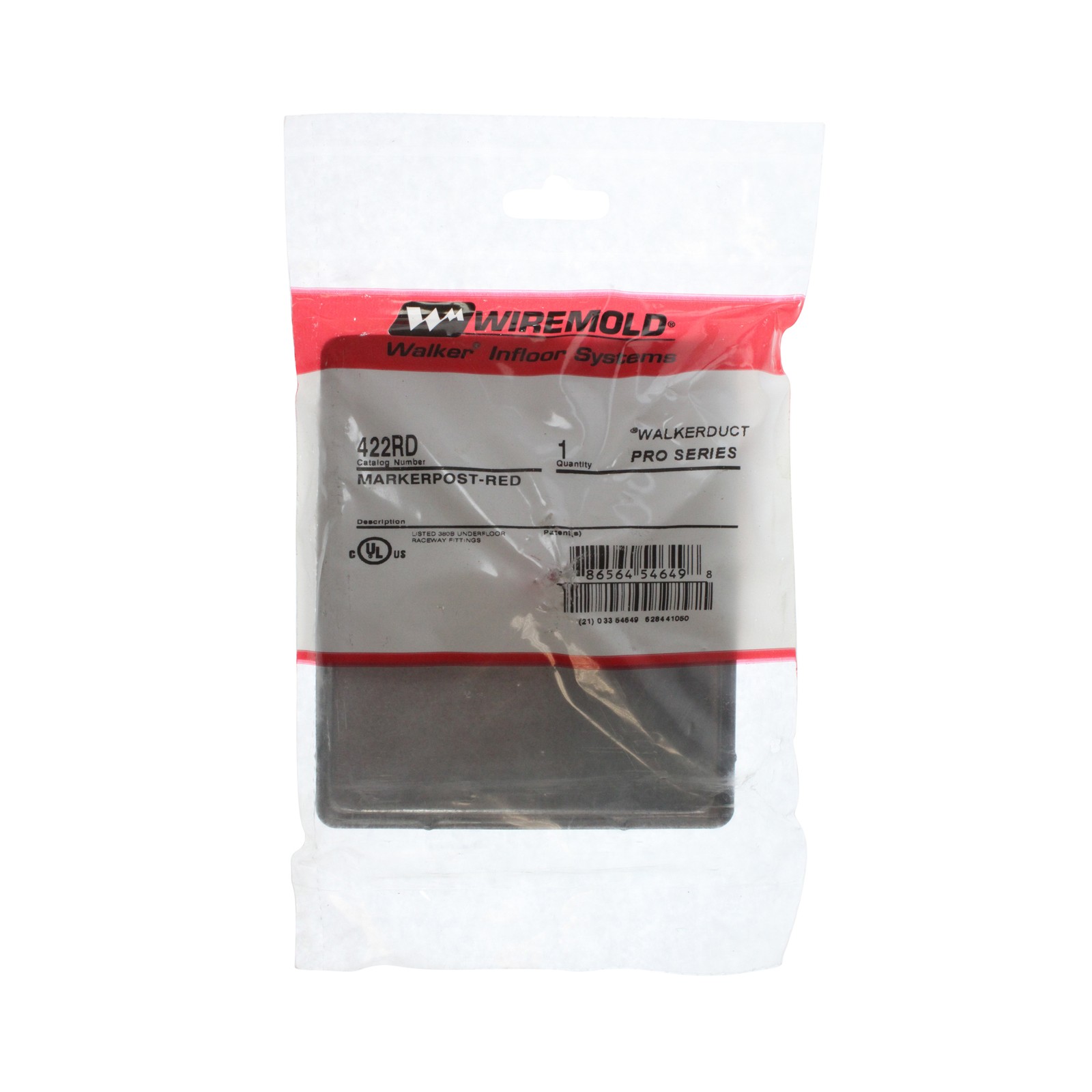 WIREMOLD WALKER 422RD WALKERDUCT PRO SERIES MARKER CAP RED POST