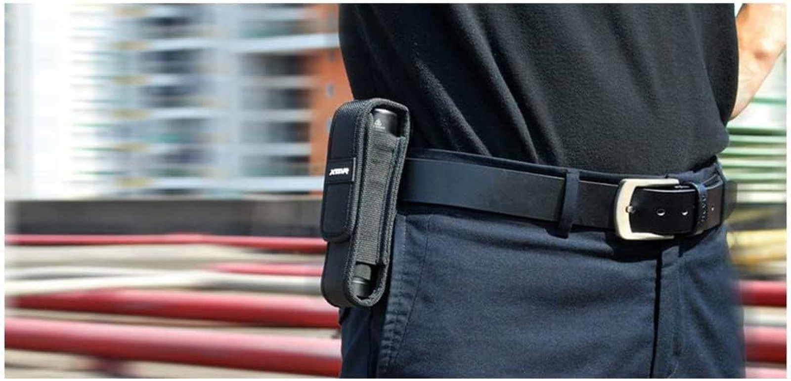 2-Pack Flashlight Pouch Holster Holder for 5"-6.5" Flash Light Compatible with F