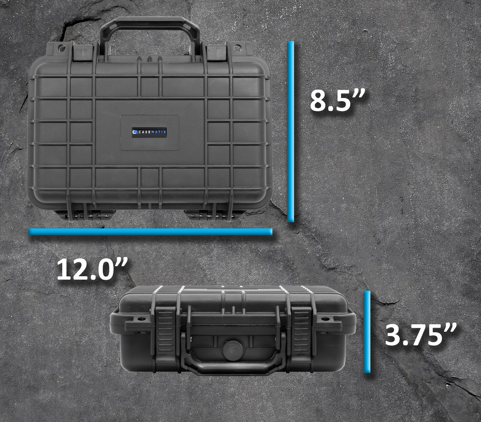 CASEMATIX Hard Shell TourBox Controller Case in Waterproof Exterior, Case Only