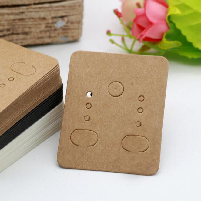 Earrings Display Cards Ear Studs Jewelry Display Cards Hanging Tags Kraft Paper