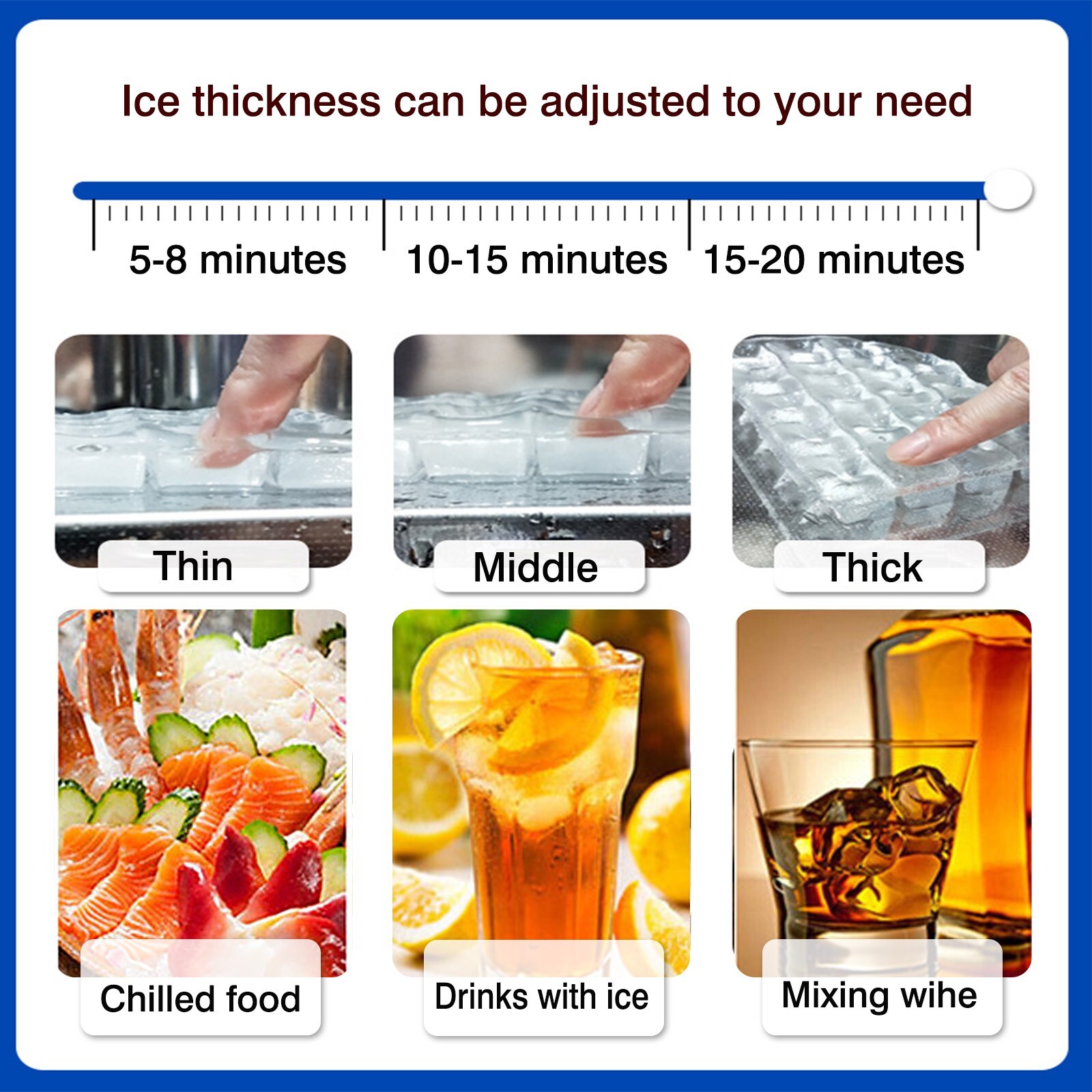 Commercial Cube Ice Machine Ice Maker Ice Cube Machine- 550 LBS/Day