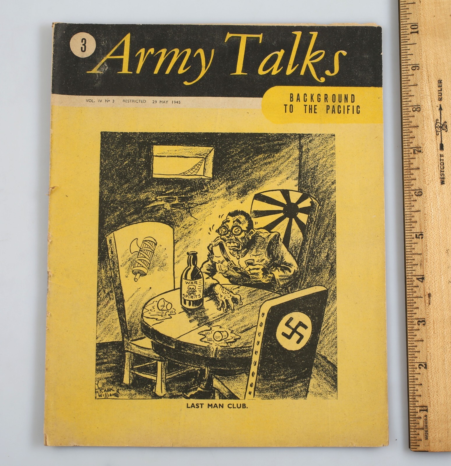 Vintage May 1945 Army Talks U.S. Military Magazine Hirohito Cover Last Man Club