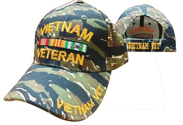 VIETNAM VETERAN TIGER CAMO HAT CAP LICENSED