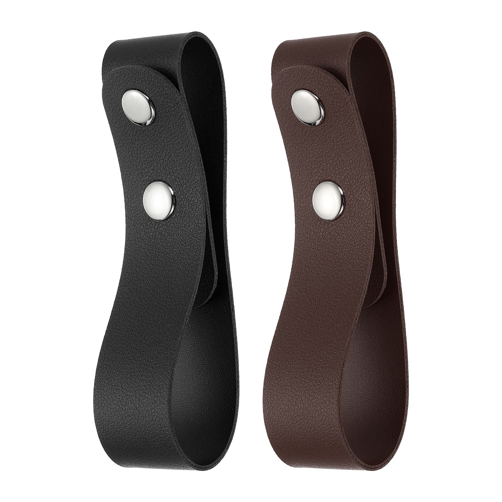 2 Pcs Equestrian Whip Holsters, PU Leather Whip Holder, Black/Coffee