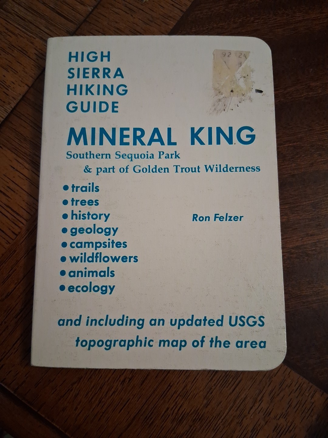 2 High Sierra Hiking Guides W Maps Used