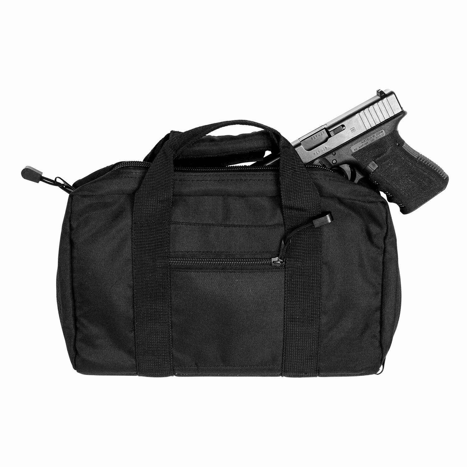 VISM Discreet Pistol Case Handgun Go Bag Range Gear Shooting Hunting BLACK