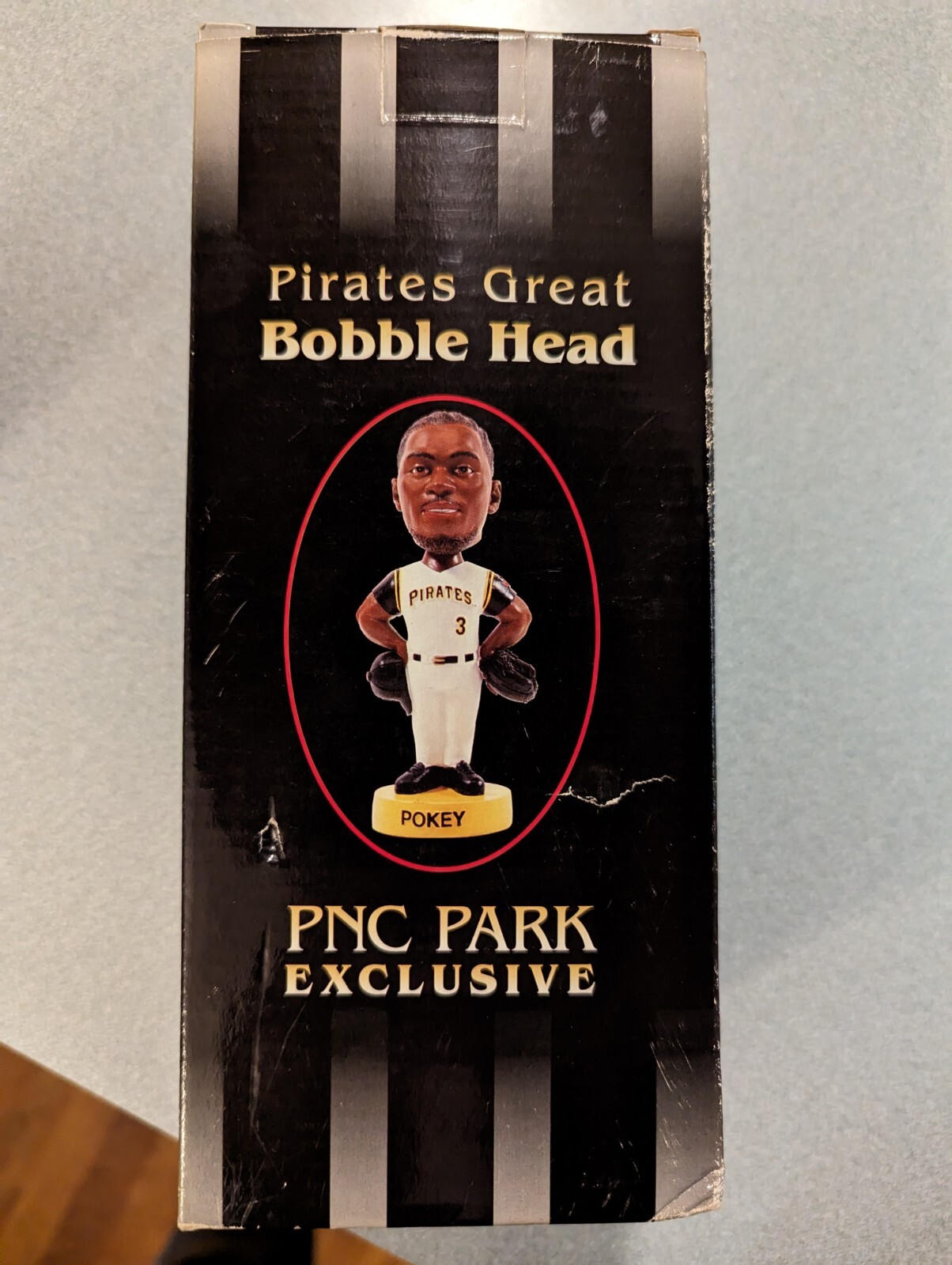 Pittsburgh Pirates #3 Pokey Reese bobblehead New in box!! Gameday giveaway