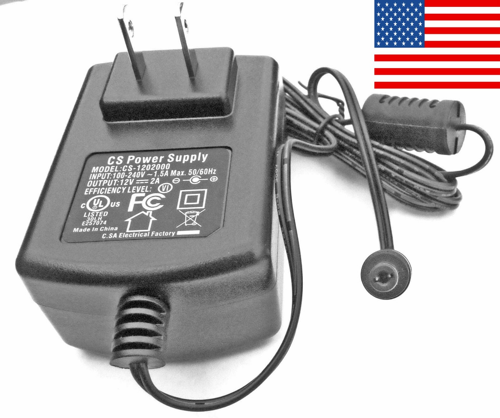 CS Power Supply Switching 12V 2A Camera Adapter CS-1202000 CCTV Power Supply