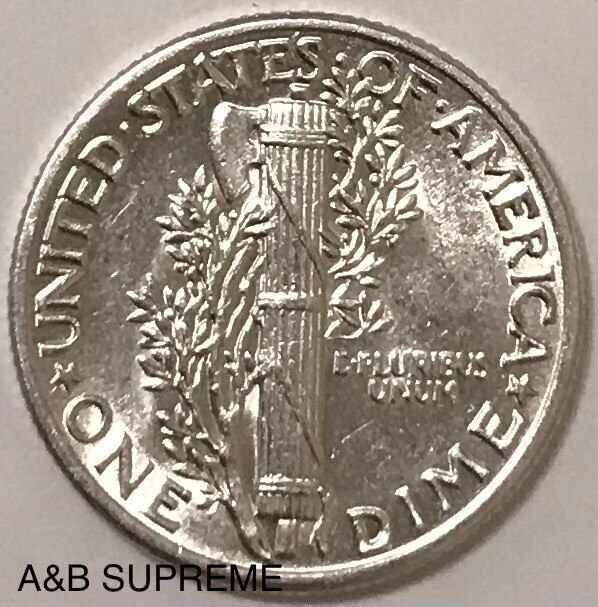 (1) Mercury Dime Au-Bu Uncirculated 90% Silver