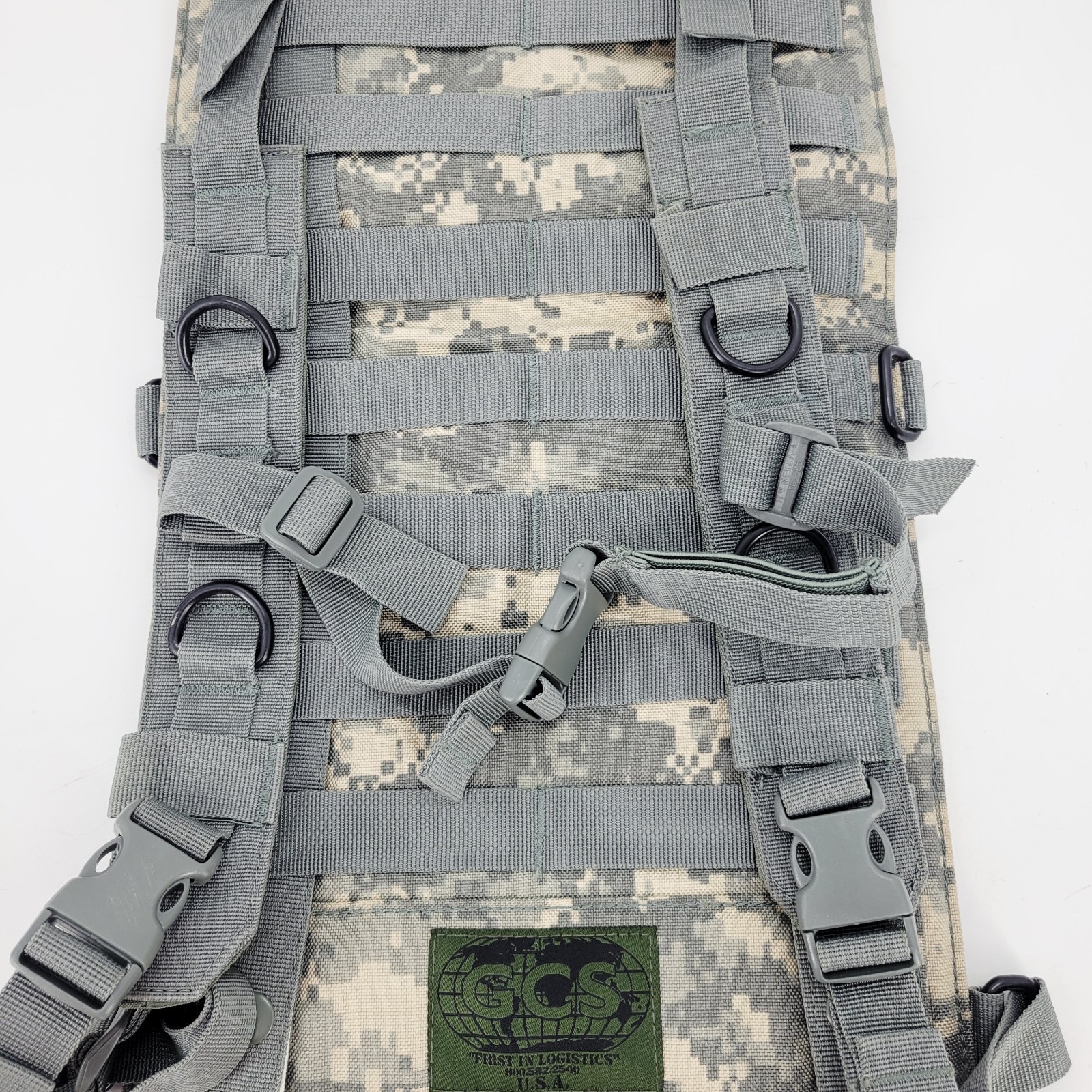 GCS ACU Hydration Bladder Carrier with Shoulder Straps MOLLE Tiger Stripe