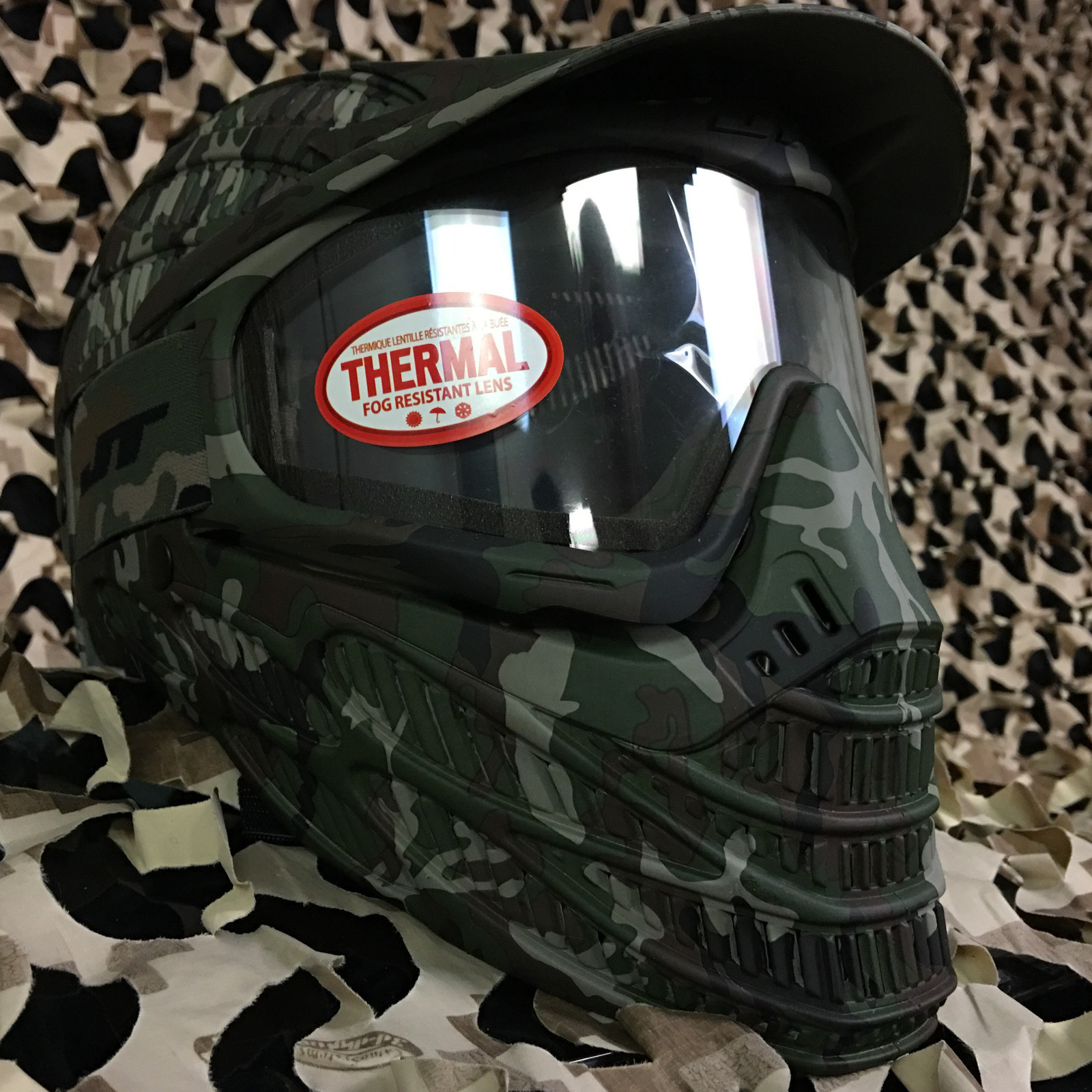 NEW JT Flex 8 Full Coverage Thermal Paintball Mask Helmet Goggle - Camo