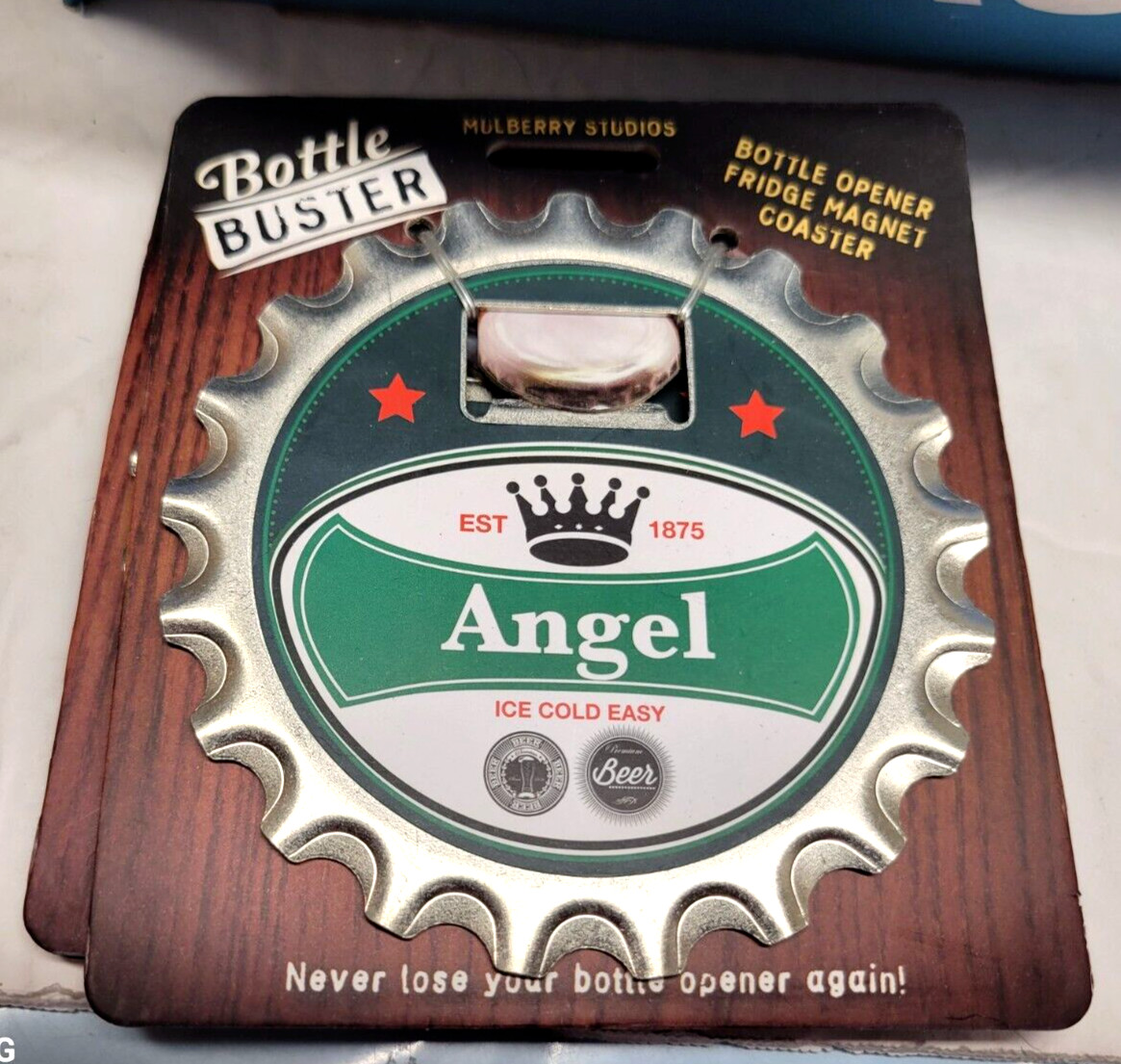 ANGEL PERSONALIZED MULTI GADGET BOTTLE OPENER MAGNET COASTER NEW - U