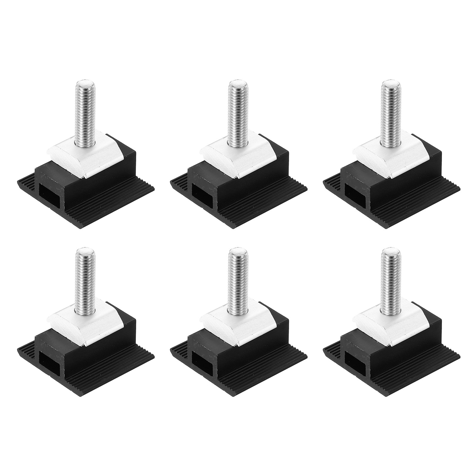 6 x Solar End Clamp Solar Panel Mount Bracket Black Mounting Clamps 35mm