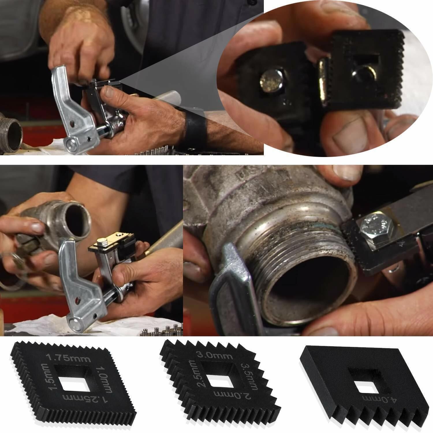 Metric Die Set for Universal Outside Thread Chaser to OTC 202817 3PCS Pitch Dies