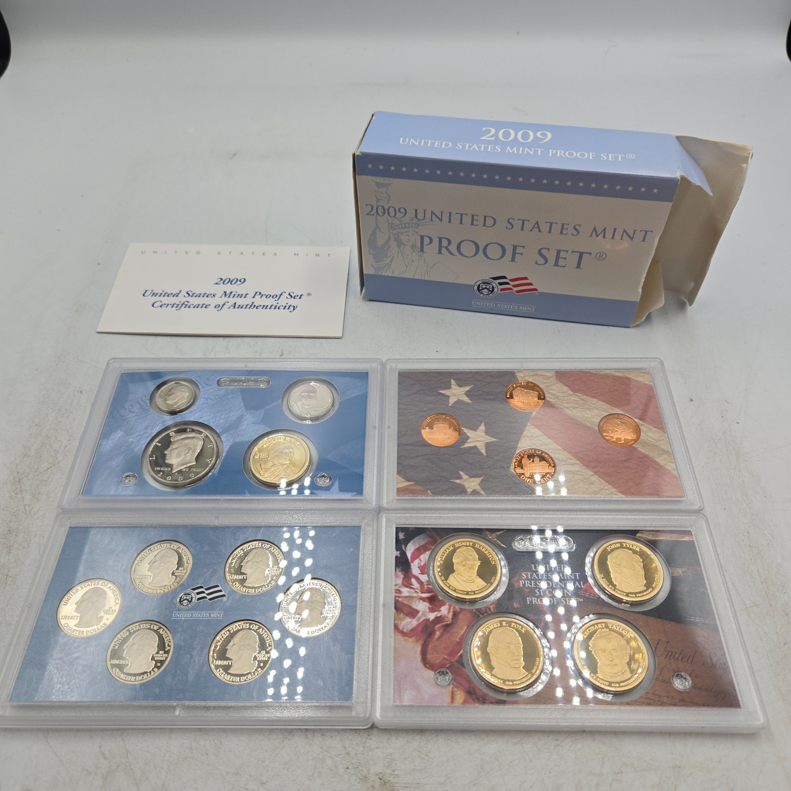 2009 US Mint Proof Set in OGP with COA. 18 coins