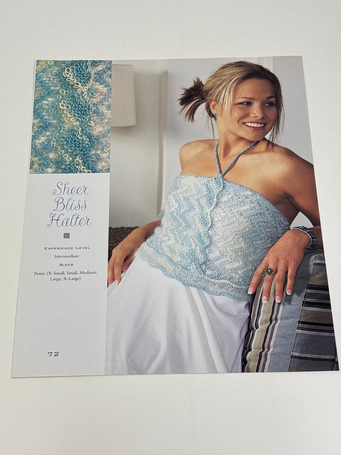 Sheer Bliss Halter Knitting Pattern Intermediate Sizes XS-XL Book Pages