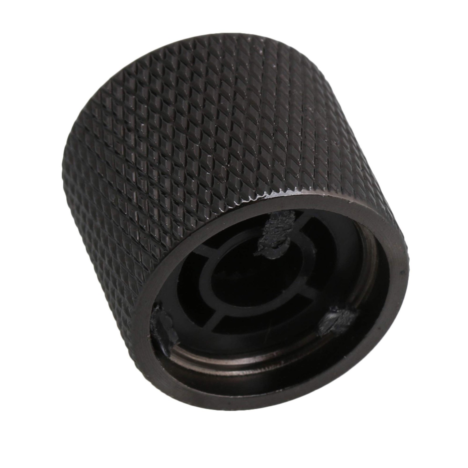 4PCS Black Red Dot Gem Metal Guitar Potentiometer Knobs Control Knurled