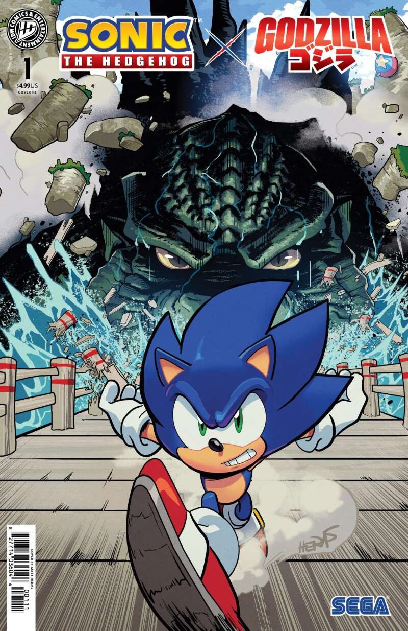 Sonic the Hedgehog x Godzilla #1 Comics To Astonish Retailer Exclusive Matt Herm
