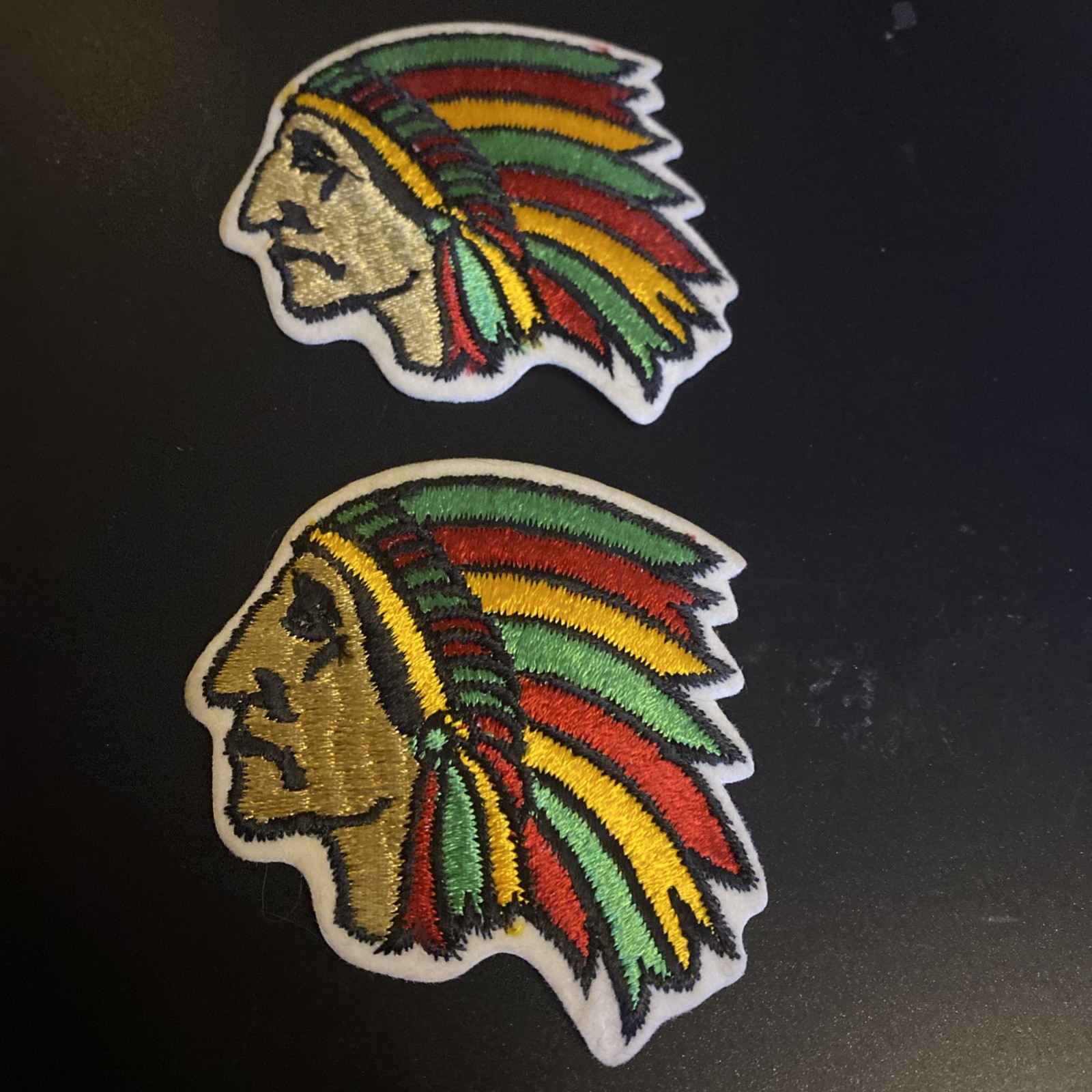 VTG Lot Of 2 INDIAN Sew On Patches