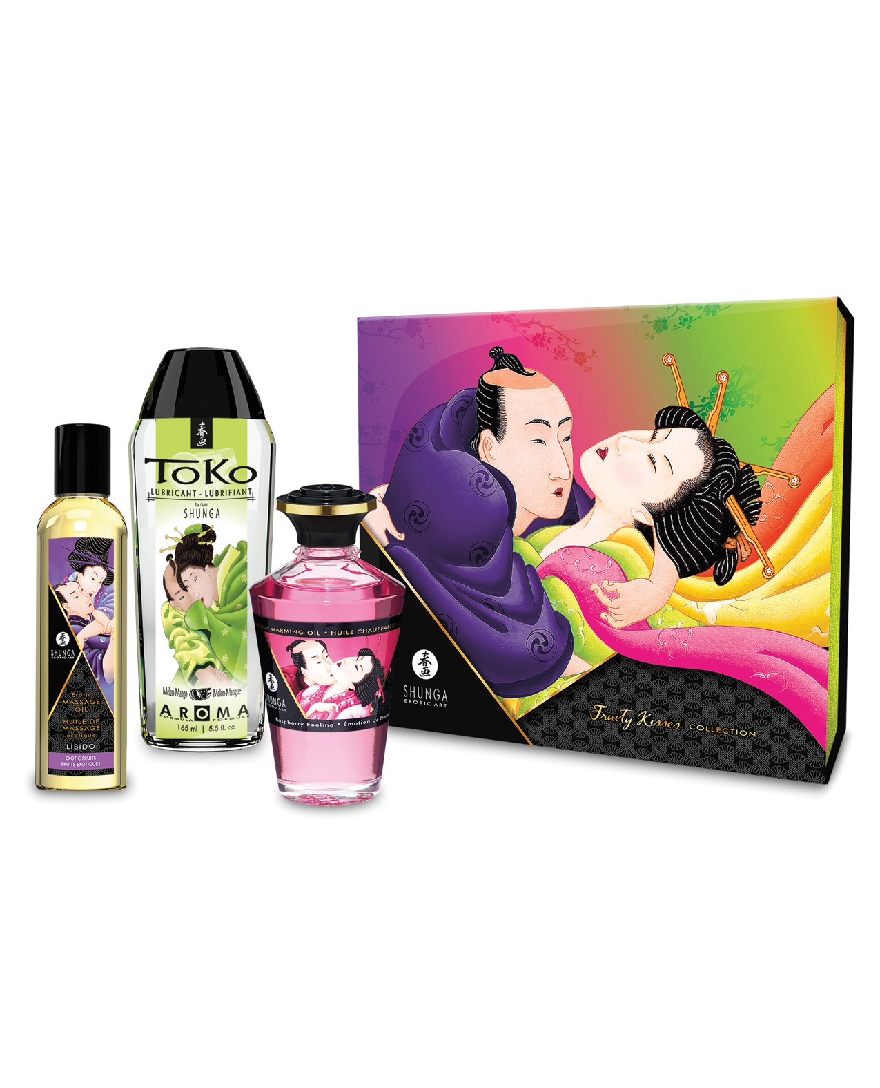 Massage Kit Fruity Kisses Exotic Fruits Oil Lube Collection Shunga